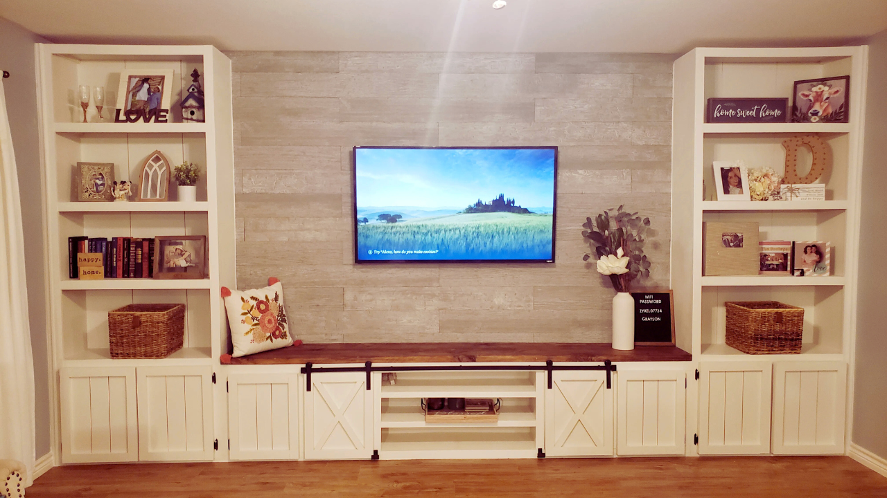 farmhouse entertainment center